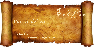 Borza Éva névjegykártya