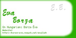 eva borza business card